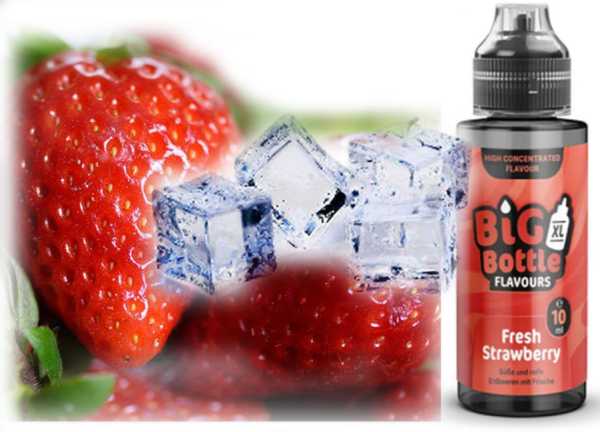 Fresh Strawberry Big Bottle Erdbeeren Frische 10ml Liquid Aroma in 120 ml Flasche
