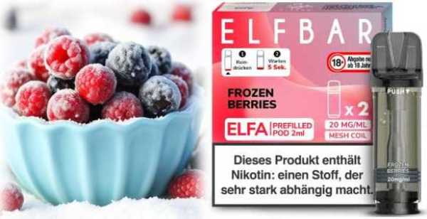Frozen Berries Beeren Menthol Elfa Pod 2 Stück Elfbar 20mg