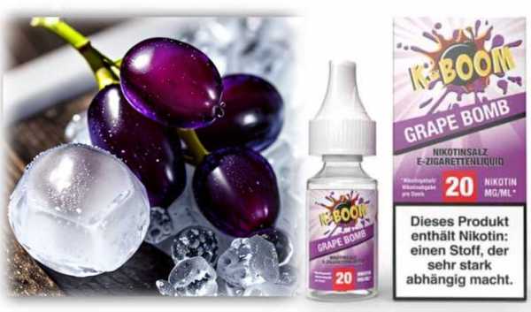 Grape Bomb Trauben Frische K-Boom Nikotinsalz Liquid 10ml 20mg
