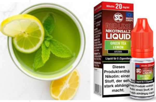 Green Tea Lemon Red Line grüner Tee Nikotinsalz SC Liquid 10ml