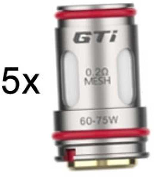 5 x Gti Mesh Coil für iTank, Target 100, Target 200 0,2 Ohm oder 0,4 Ohm Vaporesso