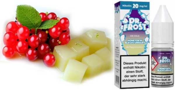 Honeydew Blackcurrant Ice Honigmelone Schwarze Johannisbeere Dr. Frost Nikotinsalz 10 oder 20mg/ml, 10ml Liquid
