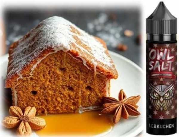 Lebkuchen Lebkuchen Honig Gewürze Zimt Nelken  Ingwer OWL Longfill Aroma 10-in-60ml Shake Vape Liquid