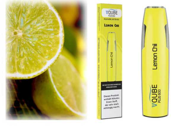 Lemon Chii Zitrone Vqube Plus 600 Einweg E-Zigarette Hybrid Nicotin Salz