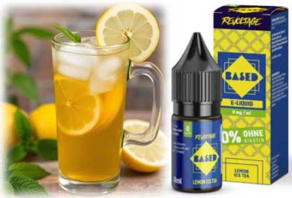 Lemon Ice Tea Zitronen Eisteee Revoltage BASED Hybrid-Nikotinsalz Liquid 8ml