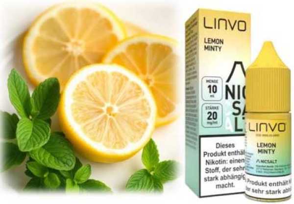 Lemon Minty Zitrone Minze Nikotinsalz Linvo Liquid 20mg Nikotin 10ml