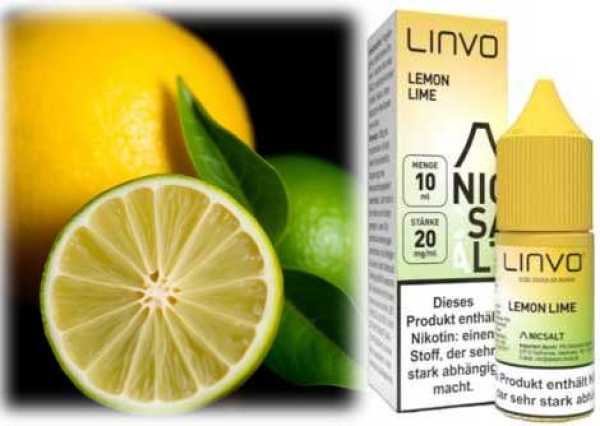 Lemon Lime Zitrone Limette Nikotinsalz Linvo Liquid 20mg Nikotin 10ml