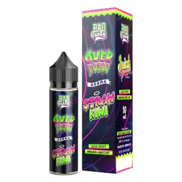 JUICD Bad Candy Straw Kiwi Longfill Aroma 10-in-60ml - Erdbeer und Kiwi mit leichter Frische