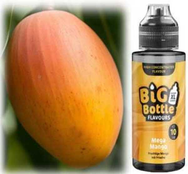 Mega Mango Mango  Big Bottle 10ml Liquid Aroma in 120 ml Flasche