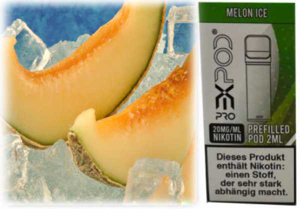 Melon Ice Melone Frische Expod Pro 20mg Nikotin prefilled Pod - Kopie