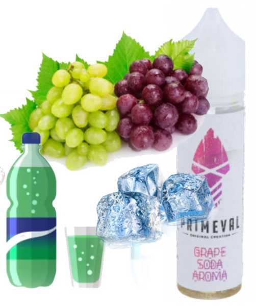 Kühle Trauben Limonade Grape Soda Primeval Aroma 12ml in 60ml Flasche