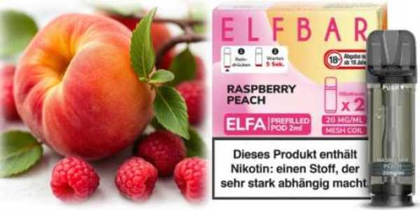 Raspberry Peach Himbeere Pfirsich Elfa Pod 2 Stück Elfbar 20mg