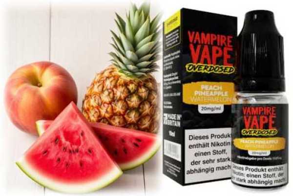 Peach Pineapple Watermelon Orangen Limonade Menthol Overdosed Vampire Vape Nikotinsalz Liquid 10ml