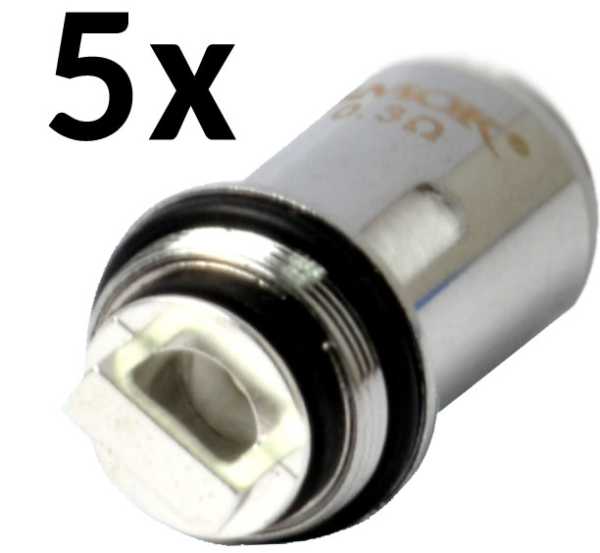 5 x Coil 0,3 Ohm für Vape Pen 22 SMOK Core