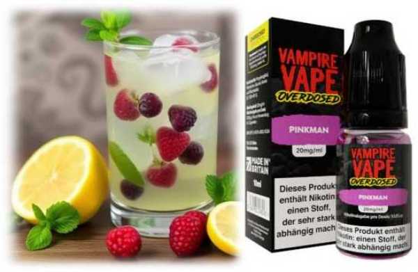 Pinkman Vampire Vape Beeren Zitrone Menthol Overdosed Vampire Vape Nikotinsalz Liquid 10ml