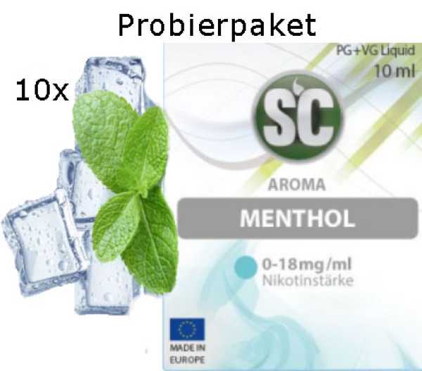 Menthol Frucht SC Liquid Probierpaket 10 x 10ml
