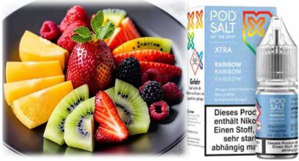 Rainbow Pod saure Früchte Pod Salt X Nikotinsalz 10ml Liquid