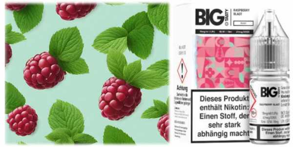 Raspberry Blast Himbeeren Kälte Nikotinsalz Big Tasty 10ml