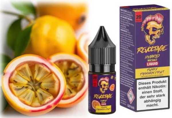 Punky Passion Fruit Exotische Passionsfrucht Revoltage 10ml Hybrid Nikotinsalz Liquid