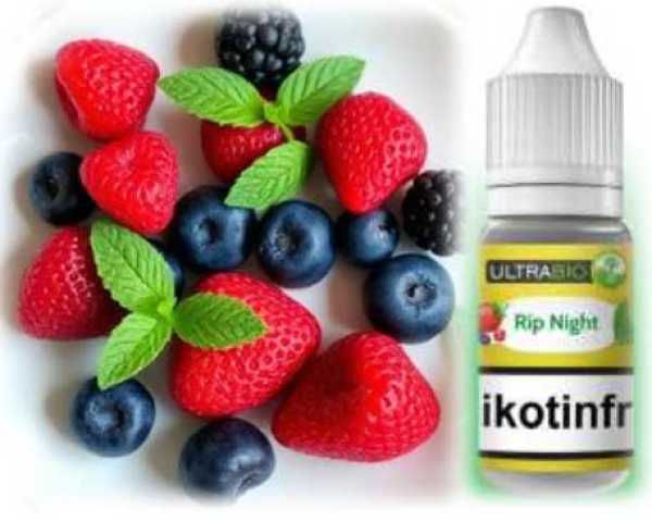 Rip Night U.Bio Liquid 10ml 0, 3, 6 oder 12mg Nikotin (Beeren, Minze und Menthol)