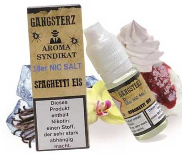 Spaghetti Eis Gangsterz Vanille Erdbeere Nikotinsalz Liquid 10ml