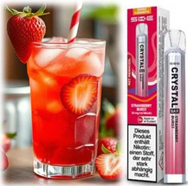Strawberry Burst Erdbeeren Limonade SKE Einwegzigarette 20mg NicSalt