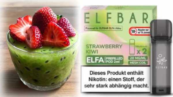 Strawberry Kiwi Erdbeeren Kiwi Elfa Pod 2 Stück Elfbar 20mg