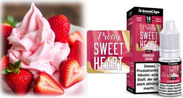 Erdbeeren Sahne Pretty Sweet Heart Innocigs 10ml Liquid Flüssigkeit