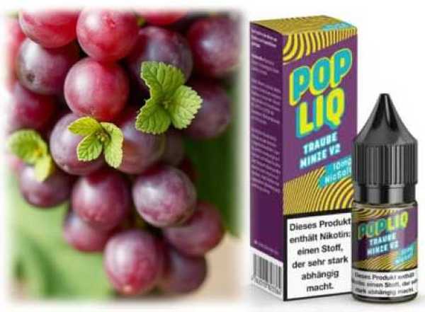 Traube Minze V2 Amore Traube Minze PopLiq Nikotinsalz Liquid 10ml