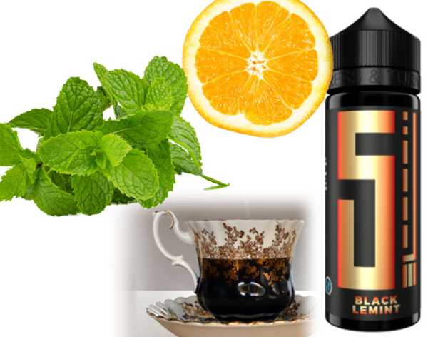 Minztee Zitrone (Black Lemint) 5 Element Aroma von Vovan 10ml in 120ml Flasche