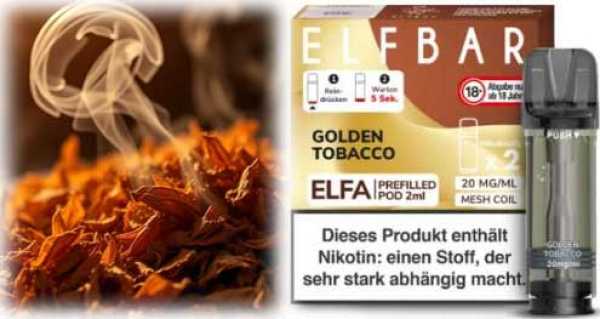 Golden Tobacco Tabak Elfa Pod 2 Stück Elfbar 20mg