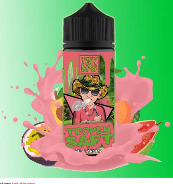 Tropen Saft TNYVPS (Guave Pfirsich Passionsfrucht) 10ml in 120ml Liquid Aroma Tony Vapes