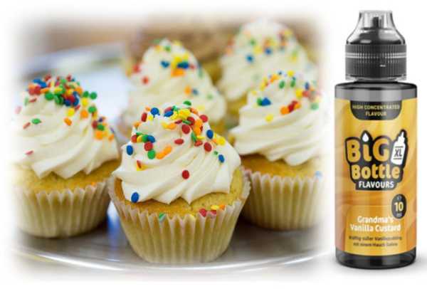 Grandmas Vanilla Custard Big Bottle Vanille Pudding 10ml Liquid Aroma in 120 ml Flasche