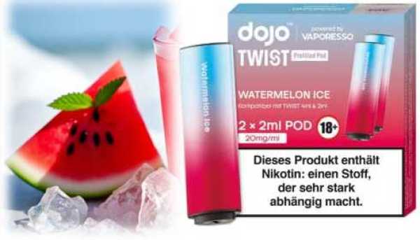 Watermelon Ice Wassermelone Menthol 20mg Vaporesso Dojo Twist Pod 2 Stück