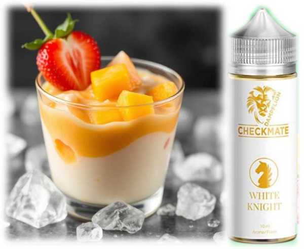 (Mango Joghurt, Erdbeeren und Frische) Liquid Dampflion White Knight Aroma 10ml Checkmate 10 in 120ml