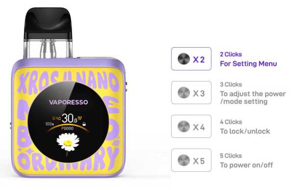 Xros 4 Nano Vaporesso 1350mAh max. 30 Watt