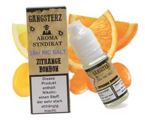 Zitrange Bonbon Zitronen Drops Liquid Gangsterz Nikotinsalz 10ml