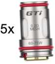 5 x Gti Mesh Coil für iTank, Target 100, Target 200 0,2 Ohm oder 0,4 Ohm Vaporesso